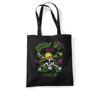 One Piece Sketch Skull And Cross Bones Sac Cabas Réutilisable pour Courses et Voyage, Noir