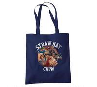 One Piece Straw Hat Crew Sac Cabas Réutilisable pour Courses et Voyage, Marine