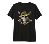 One Piece Straw Hat Jolly Roger T-Shirt Haut de Gamme