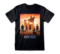 One Piece Key Art T-Shirt Noir M 100% Coton Anime, Fan Merch, Film, Séries TV