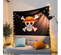 One Piece Tapisserie Multicolore Anime Tenture Murale pour Fête Garçons Chambre Décoration Cadeau D'anniversaire 95x73CM (E) [W26]