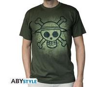ONE PIECE - Tee-Shirt kaki homme Skull with Map (M) G