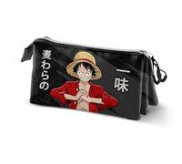 One Piece Unique-Trousse Triple, Noir 23 x 11 cm