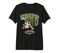 One Piece Usopp Collegic Skull T-Shirt Haut de Gamme