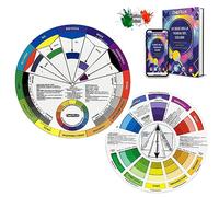 ONE+PLUS, 2 pièces, Roue des Couleurs, Couleur Roue, Tourne-Disque du Cercle des Couleurs Italien, Roue des Couleurs de Poche, pour la Peinture, Le Design et Le Maquillage (Italien)