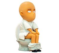 One Punch Man Figure Saitama Toilettes Figure 15 cm Anime Saitama Sensei Drôle Mignon Action Figure PVC Statue Modèle Collection Décoration