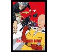 One Punch Man - Poster - Season 2 + cadre amovible, Shinsuke® Maxi MDF noir, vitre acrylique