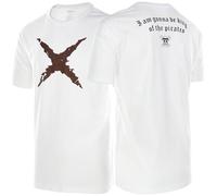 One Ruffy Piece Monkey D Luffy Cicatrice Roi des Pirate Japonais Anime Premium 100% Coton Col Rond a Manche Courte Homme T-Shirt Unisexe Tee Shirt(Blanc,XXL