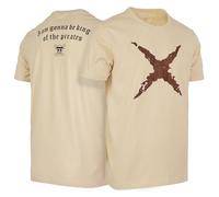 One Ruffy Piece Monkey D Luffy Cicatrice Roi des Pirate Japonais Anime Premium 100% Coton Col Rond a Manche Courte Homme T-Shirt Unisexe Tee Shirt(Beige,XL