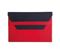 One Shop Porte-documents de voiture avec rabat bleu, fermeture avec rabat porte-livre, assurance marquage neutre à sec, élégant et compact (rouge)