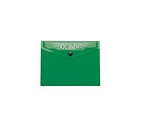One Shop Porte-documents pour voiture, moto, bateau, camping-car, en PVC, 18 x 13,7 cm, fermeture avec bouton personnalisable, porte livret d'assurance timbre disque horaire (vert)