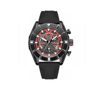 (ONE SIZE, adult) Chronograph Quartz Watch For Men Fashion High Quality Red Silicone ...