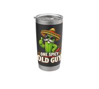 One Spicy Old Guy Funny Cactus Humour pour les hommes plus âgés Gobelet isotherme en acier inoxydable double paroi