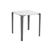 One Table empilable de restauration carrée 70 x 70 cm Usage extérieur - Blanc/Anthracite