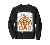 One Thankful Dad Rainbow Matching Family Thanksgiving Sweatshirt