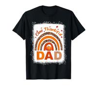 One Thankful Dad Rainbow Matching Family Thanksgiving T-Shirt