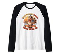 One Thankful for My Teacher Retro Funny Turkey Take Manche Raglan
