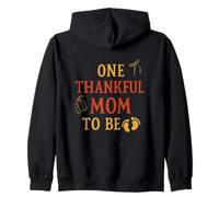 One Thankful Mom to Be Thanksgiving Grossesse Baby Reveal Sweat à Capuche