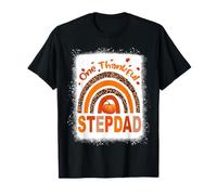 One Thankful Stepdad Rainbow Matching Family Thanksgiving T-Shirt