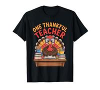 One Thankful Teacher Thanksgiving Turkey Classroom Outfit T-Shirt