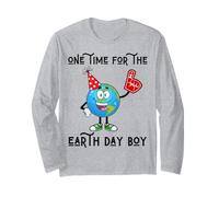 One Time for The Earth Day Boy Funny World Planet Fan Birth Manche Longue