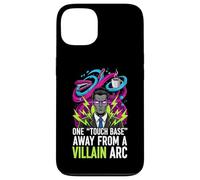 One Touch Base Away from A Villain Arc Funny Office Humor Coque pour iPhone 13