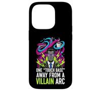 One Touch Base Away from A Villain Arc Funny Office Humor Coque pour iPhone 14 Pro