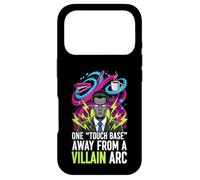 One Touch Base Away from A Villain Arc Funny Office Humor Coque pour iPhone 17 Pro