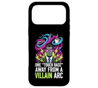 One Touch Base Away from A Villain Arc Funny Office Humor Coque pour iPhone 17 Pro Max