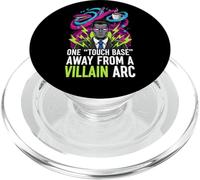 One Touch Base Away from A Villain Arc Funny Office Humor PopSockets PopGrip pour MagSafe