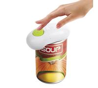 ONE TOUCH OUVRE TOUS TYPE DE BOITE(PILE)MAIN LIBRE Acier inoxydable, Blanc et Vert