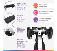 ONE Trottinette enfants 3-6 ans roues LED jusqu'à 50 kg pliable réglable en hauteur