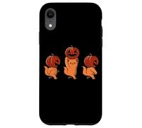 One Two Three Cute Kittens Pumpkin Halloween Spooky Vintage Coque pour iPhone XR