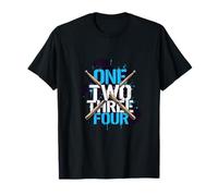 One Two Three Four Drummer Rythm Music Beat T-Shirt