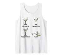 One Two Three Martini Floor Funny Cocktail Happy Hour Débardeur