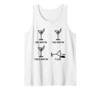 One Two Three Martini Floor Funny Cocktail Happy Hour Débardeur