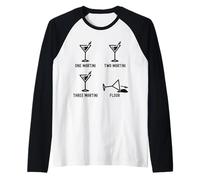 One Two Three Martini Floor Funny Cocktail Happy Hour Manche Raglan