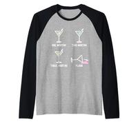 One Two Three Martini Floor Funny Cocktail Happy Hour Manche Raglan