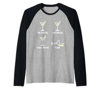 One Two Three Martini Floor Funny Cocktail Happy Hour Manche Raglan