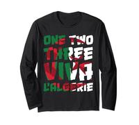 One Two Three Viva l'algérie Algeria Algériens DZ Algérien Manche Longue