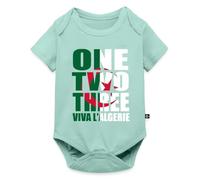One Two Three Viva l'Algérie Algérie Football Body Manches Courtes Bébé Bio