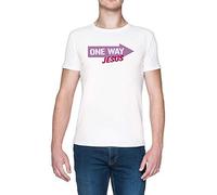 One Way Jesus Blanc Homme T-Shirt White Men's Tee