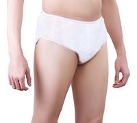 One-Wear Slips Jetables Homme en Polypropylène Non-Tissé, Blanc XL 5 Pcs