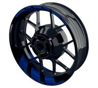 ONE-WHEEL Autocollant jante, divisé, div. couleurs BLEU, POUR JANTES 17"