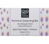 ONE WITH NATURE Barre nettoyante féminine sans parfum, 100 ml