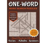 One-Word Word Search Puzzles: Cozy and Relaxing Brain Games Book for Teens, Adults, and Seniors | LARGE PRINT 8.5 X 11 inches, 111 pages|85+ Puzzles| ... Relaxation, Birthdays, or any occasionion.