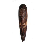 One World is Enough Commerce Équitable Sculpté Manuellement 'Style Africain' Indigène Bornéo Tribal 'Long' Masque 51 cm Haut by 11 cm Large