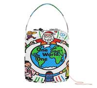 One World One Heart Sac de voyage pour crochet et tricot Motif Père Noël