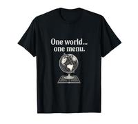 One World One Menu Tableau Noir Globe Unity Diversity T-Shirt