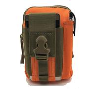 ONE WVW PIN Pochette tactique Molle, pochette universelle EDC pour ceinture d'extérieur, poche pour outils et gadgets avec étui pour téléphone portable (orange)